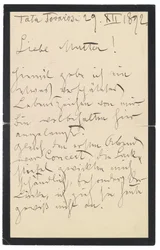 Lettera di Gustav Klimt a sua madre